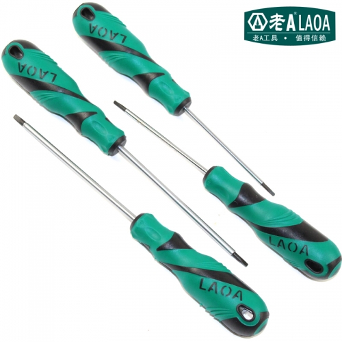 LAOA 4pcs S2 Rubber Handle Triangle Screwdriver