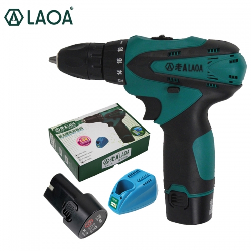 LAOA 12V Li-ion battery electric drill charged electric drill,+1 battery+1charger