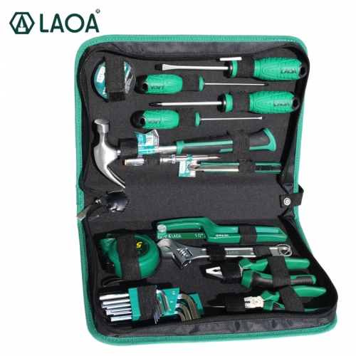 LAOA Hand Tools Set 7/9/13/18/22pcs Screwdrivers and Pliers With Hammer Tape Measure and Tool bag