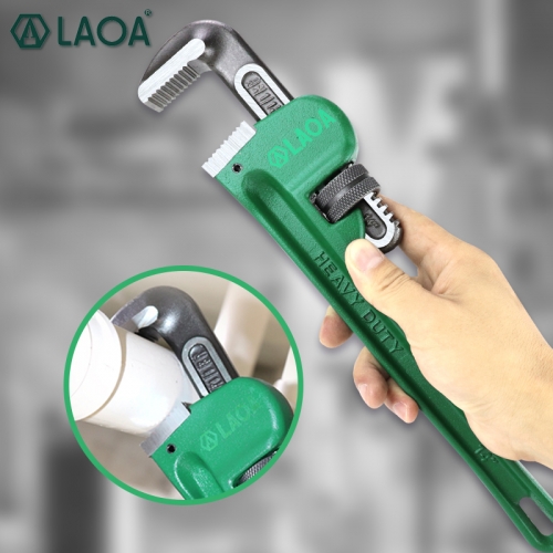 LAOA 2019 New Pipe Wrench Heavy Duty 8Inch 10Inch 14Inch Plumbing Cr-V Steel Anti-rust Anti-corrosion Manual Tools