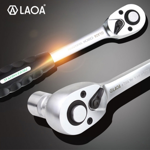 LAOA 36 Teeth 1/4 3/8 1/2 Inch Ratchet Socket Wrench High Torque Cr-V Steel Fast Spanner Quick Release Car Repair Tools