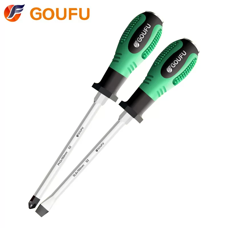 Goufu S2 Alloy Steel Screwdriver Phillips Slotted Magnetic Knockable Screwdrivers Household Hand Tools
