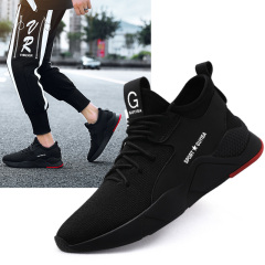 GUYISA 8186 Black Red Breathable Soft Safety Work Shoes