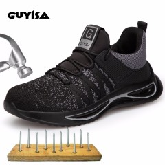 GUYISA 2021 NEW CE Steel Toe Lightweight Breathable Safety Shoes for Work Shoes Men and Women