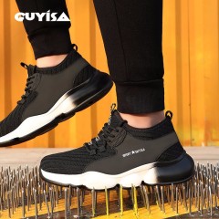 GUYISA professional work shoe Steel Toe Shoes Slip Resistant Indestructible Construction Shoes