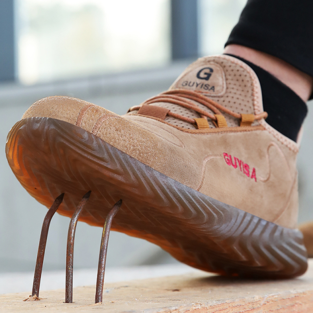 GUYISA Fast delivery Lightweight PVC Outsoles Industries Construction Work Shoes Steel Toe Safety Shoes for Men and Women