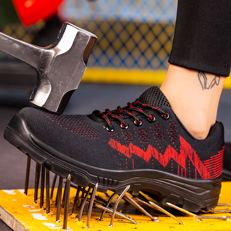 GUYISA Men & Women Steel Toe Shoes Slip Resistant Indestructible Construction Shoes Safety Work Shoe