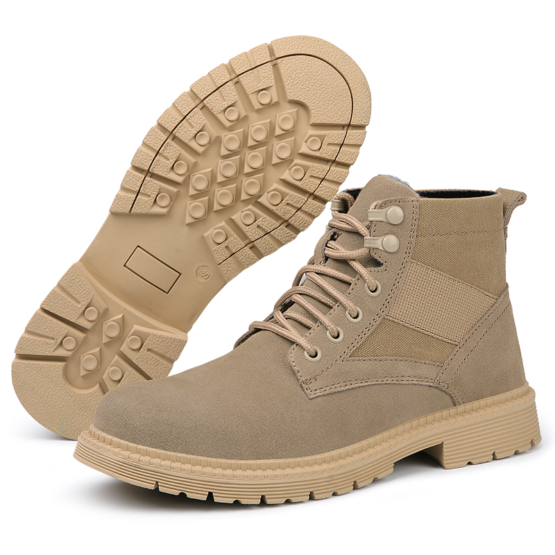 GUYISA New OEM Boots Keep Warmer Wear Resistant Brown Work Steel Toe Working Boot Safety Boots for Men