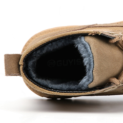 GUYISA New OEM Boots Keep Warmer Wear Resistant Brown Work Steel Toe Working Boot Safety Boots for Men