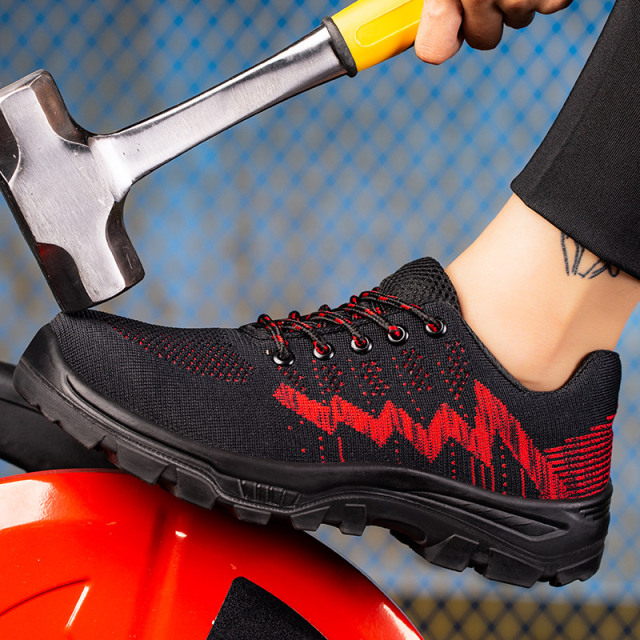 GUYISA Men & Women Steel Toe Shoes Slip Resistant Indestructible Construction Shoes Safety Work Shoe