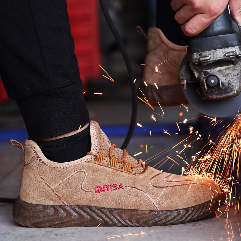 GUYISA Fast delivery Lightweight PVC Outsoles Industries Construction Work Shoes Steel Toe Safety Shoes for Men and Women