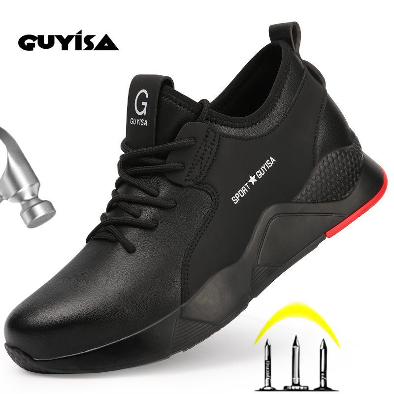 GUYISA brand safety shoes Steel Toe puncture proof footwear men safety