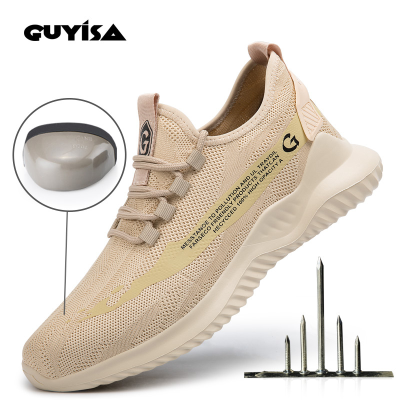 GUYISA Fashion Summer Light EVA Outsole Breathable Steel Toe Safety Shoes Women