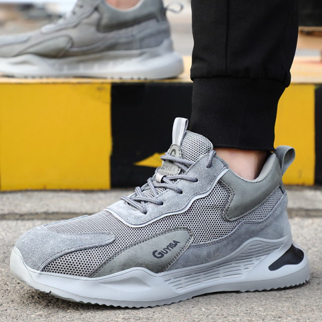 GUYISA Work Safety Shoes Steel Toe Puncture Proof Boots Comfortable Industrial & Construction Shoe for Men and Women