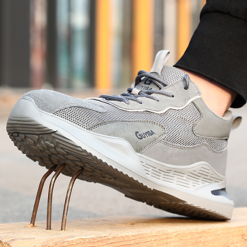 GUYISA Work Safety Shoes Steel Toe Puncture Proof Boots Comfortable Industrial & Construction Shoe for Men and Women