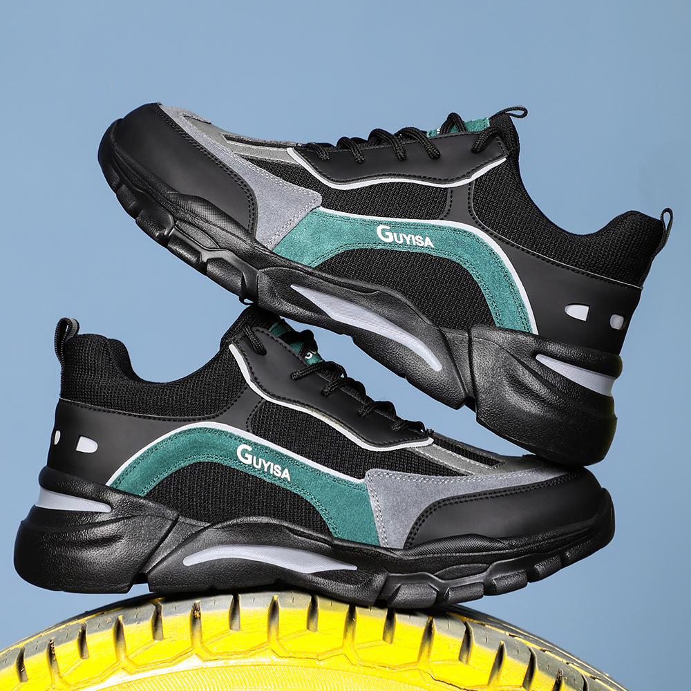 GUYISA New Style High Quality Steel Toe Industrial EVA Lightweight Outsole Breathable Type Men Work Safety Shoes