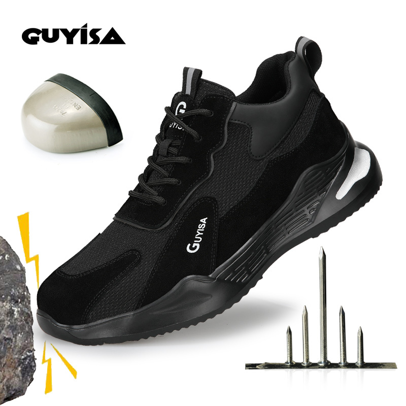 GUYISA Brand New High Quality Steel Toe Work Shoe Industrial EVA Lightweight Breathable Men Safety Shoes