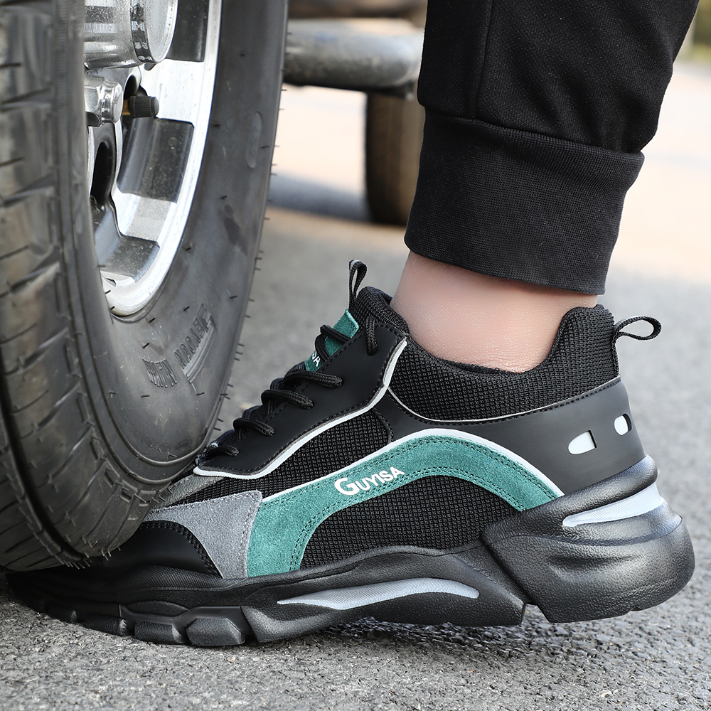 GUYISA New Style High Quality Steel Toe Industrial EVA Lightweight Outsole Breathable Type Men Work Safety Shoes