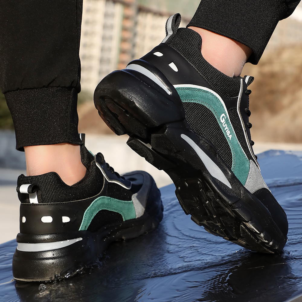 GUYISA New Style High Quality Steel Toe Industrial EVA Lightweight Outsole Breathable Type Men Work Safety Shoes