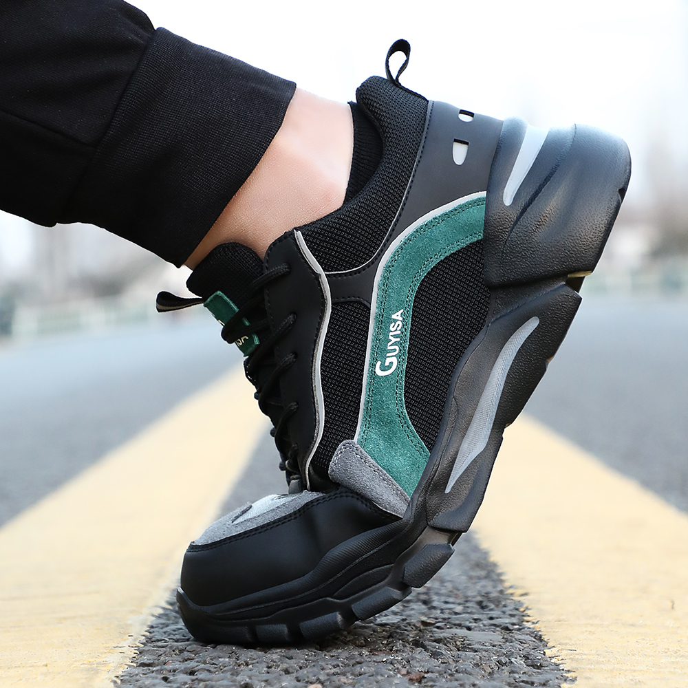 GUYISA New Style High Quality Steel Toe Industrial EVA Lightweight Outsole Breathable Type Men Work Safety Shoes