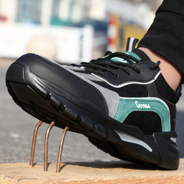 GUYISA New Style High Quality Steel Toe Industrial EVA Lightweight Outsole Breathable Type Men Work Safety Shoes
