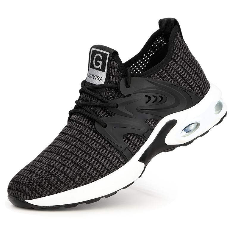 PU sole breathable safety shoes unisex sports safety shoes with steel head