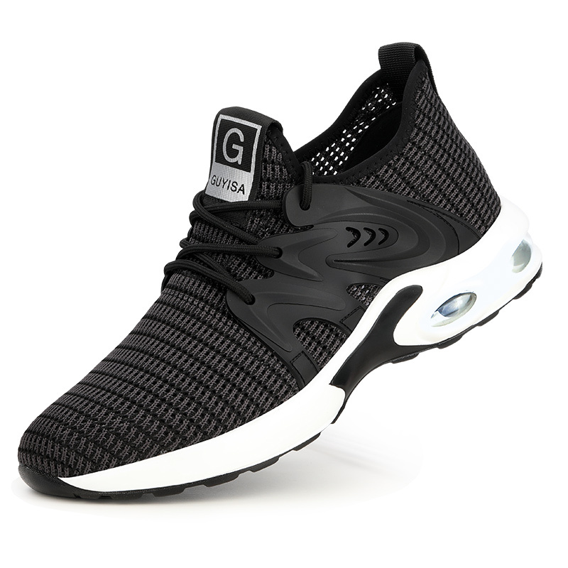 GUYISA PU sole breathable safety shoes unisex sports safety shoes with steel head