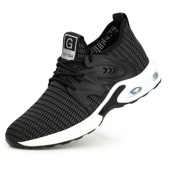 GUYISA PU sole breathable safety shoes unisex sports safety shoes with steel head