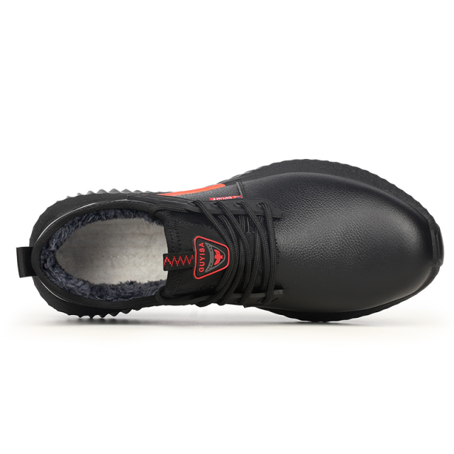 GUYISA Brand New Anti Slip Wear Resistant Black Cotton Working Safety Shoes for Man Construction Site