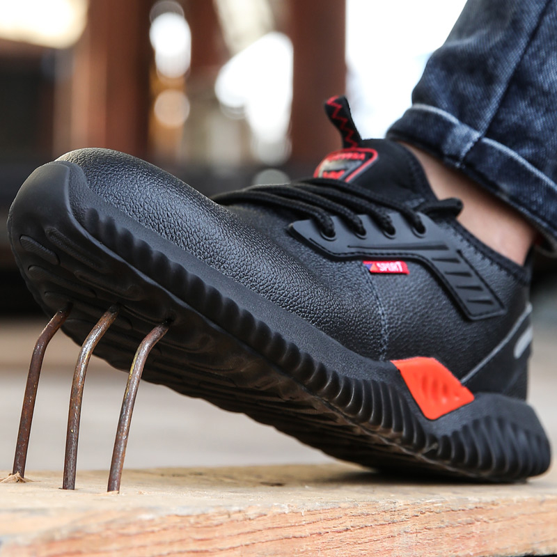 Brand New Anti Slip Wear Resistant Black Cotton Working Safety Shoes for Man Construction Site