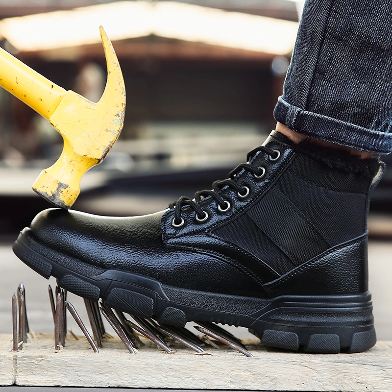 GUYISA winter Men Steel Toe Industrial Construction Safety Work Boot work Shoes Steel Toe Boots industrial safety shoes