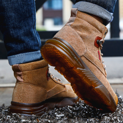 GUYISA OEM High Quality Waterproof Wear Resistant Brown Safety Boots for Men Work Steel Toe Working Boot