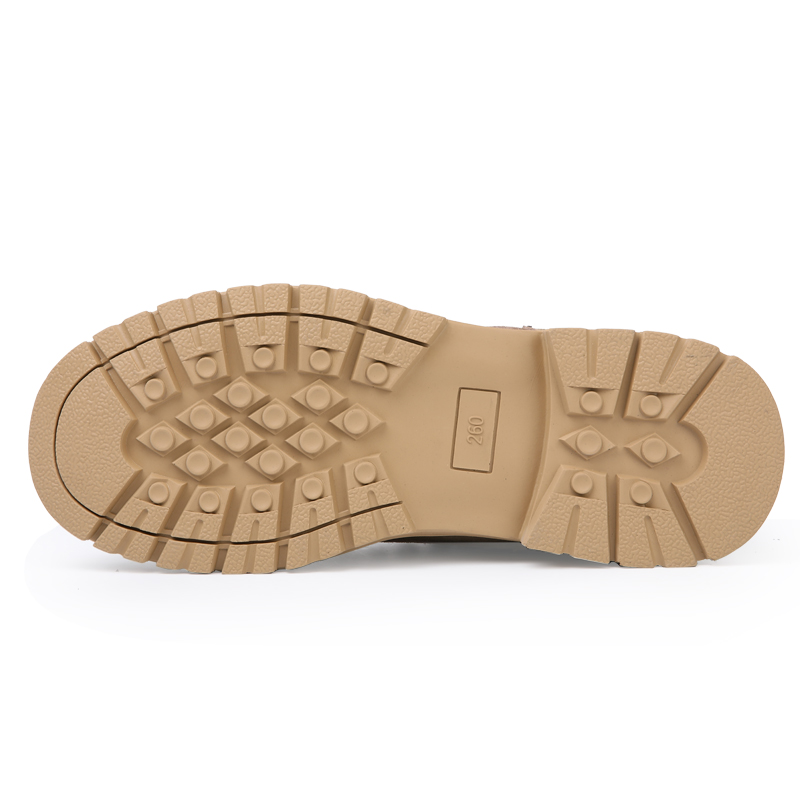 OEM Winter Warm wear-resistant Brown High cut Work Steel toe work boots