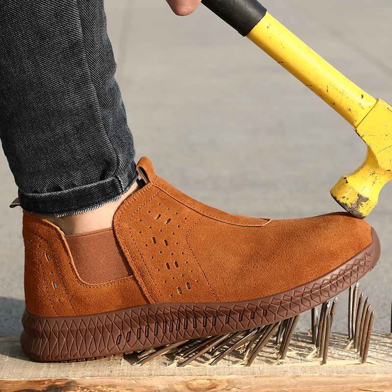 high quality steel toe Professional anti-skid work boots for men