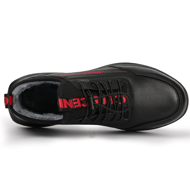 GUYISA Keep Warmer CE Steel Toe Industry Professional Anti Skid Red Rubber Outsole Cotton Work Safety Shoes Men