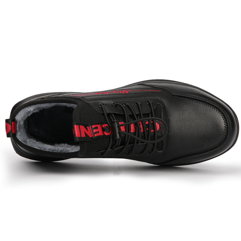 GUYISA Keep Warmer CE Steel Toe Industry Professional Anti Skid Red Rubber Outsole Cotton Work Safety Shoes Men
