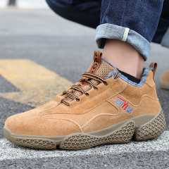 GUYISA High Quality Puncture Proof Steel Toe Indestructible Steel Toe Cap Work Indestructible Woodland Men Safety Shoes