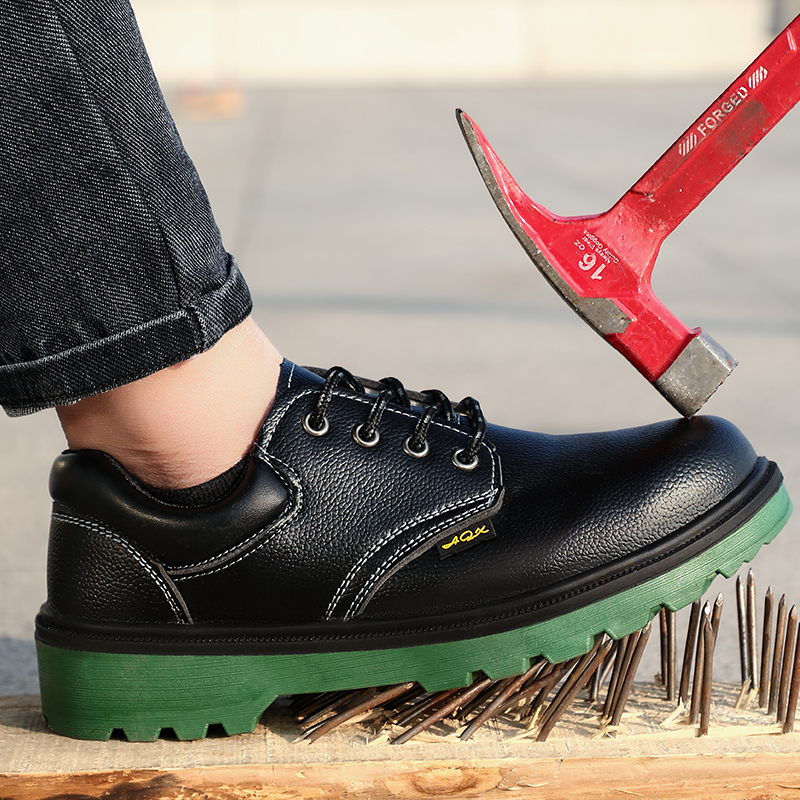 Leather Work Shoe Industries Construction Wear Resistant Safety Shoe Safety