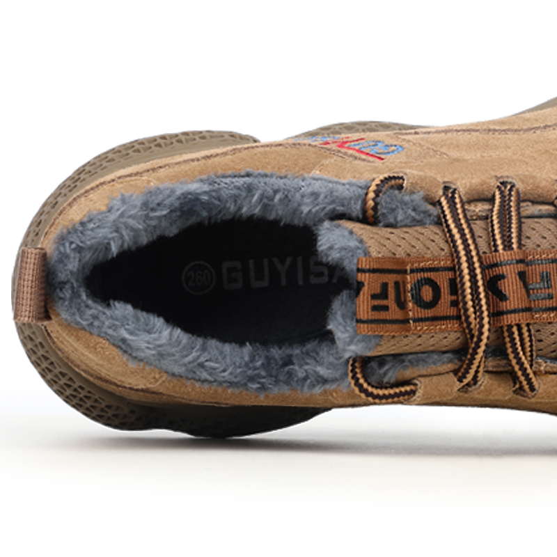 GUYISA High Quality Puncture Proof Steel Toe Indestructible Steel Toe Cap Work Indestructible Woodland Men Safety Shoes