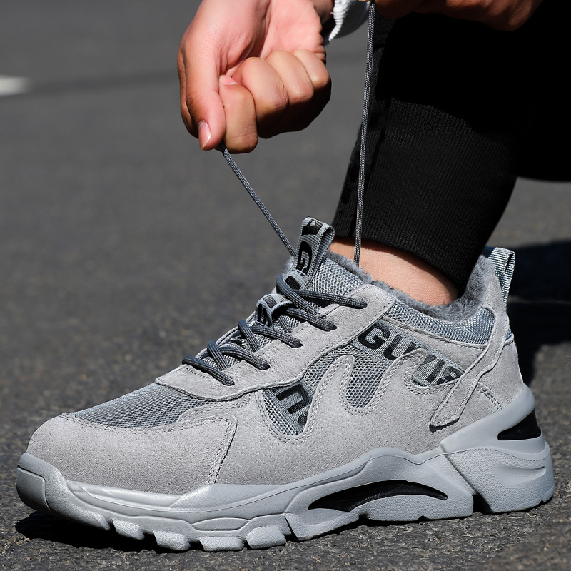 winter Men's Steel Toe Slip Resistant Puncture Proof Construction Safety Work Shoes