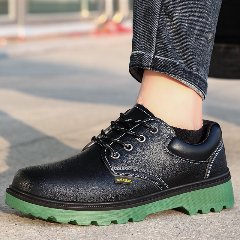 Leather Work Shoe Industries Construction Wear Resistant Safety Shoe Safety