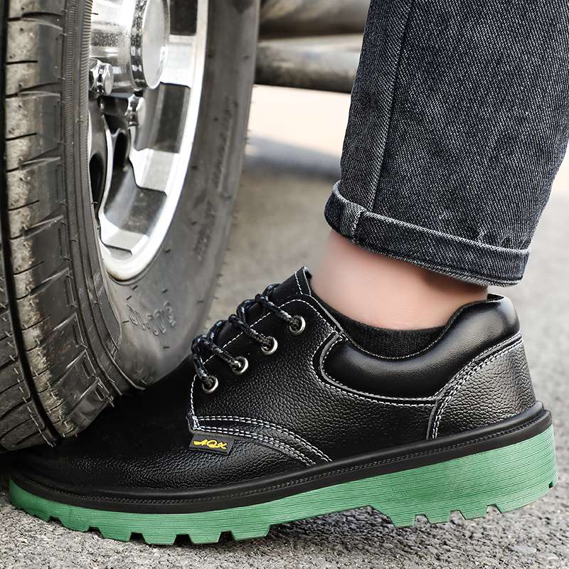 Leather Work Shoe Industries Construction Wear Resistant Safety Shoe Safety