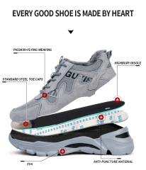 GUYISA winter Men's Steel Toe Slip Resistant Puncture Proof Construction Safety Work Shoes