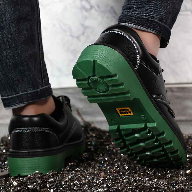 Leather Work Shoe Industries Construction Wear Resistant Safety Shoe Safety