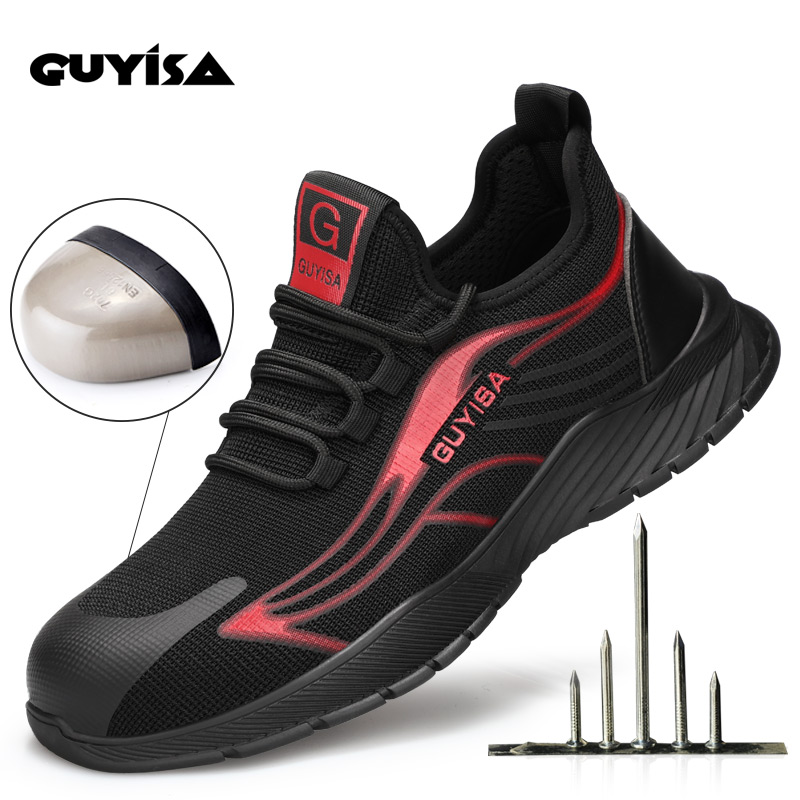 New style Industrial Protective Fashion Breathable Work Boot Casual Trainers Steel Toe Safety Shoes for Men