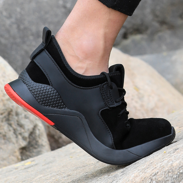 GUYISA hot-selling rubber sole wear-resistant and skid-resistant safety work shoes