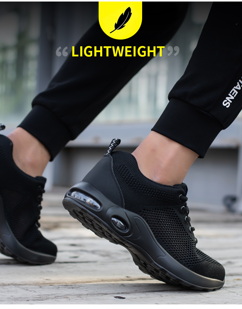 High Quality Air permeable soft sole work steel toe safety shoes