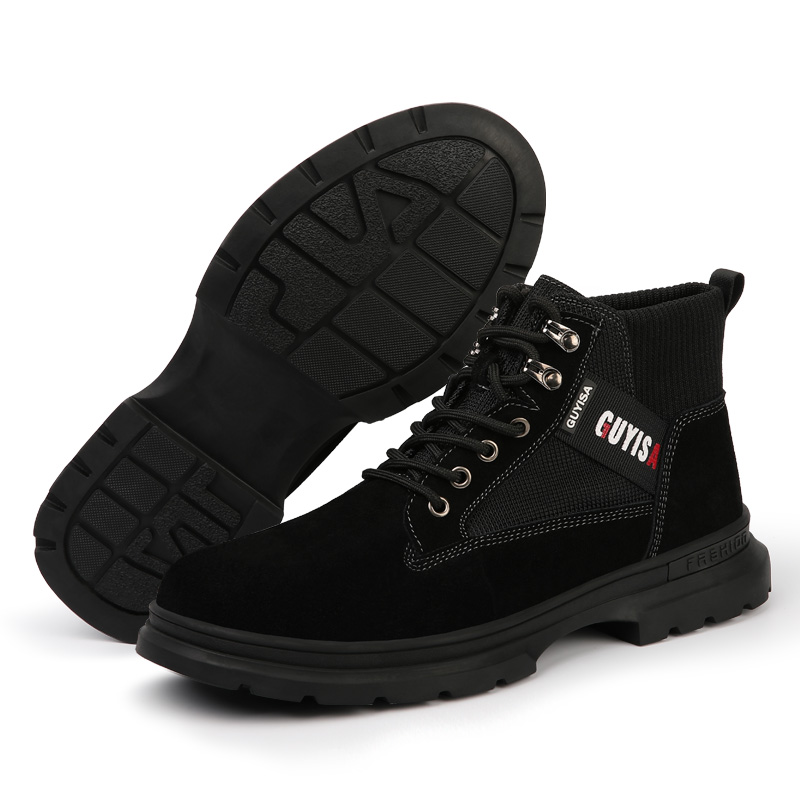 Factory direct sales professional anti-ironing rubber sole industrial safety shoes