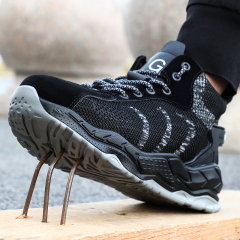 GUYISA Safety Mens Steel Toe PU sole Security working with Casual Trainers