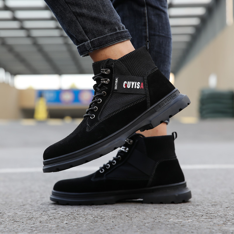 Factory direct sales professional anti-ironing rubber sole industrial safety shoes